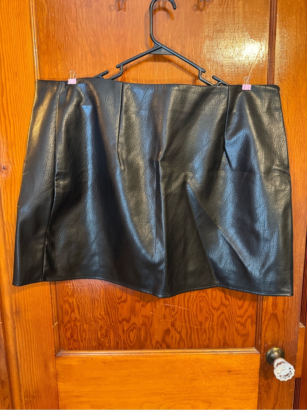 Old Navy Black Faux Leather Mini Skirt